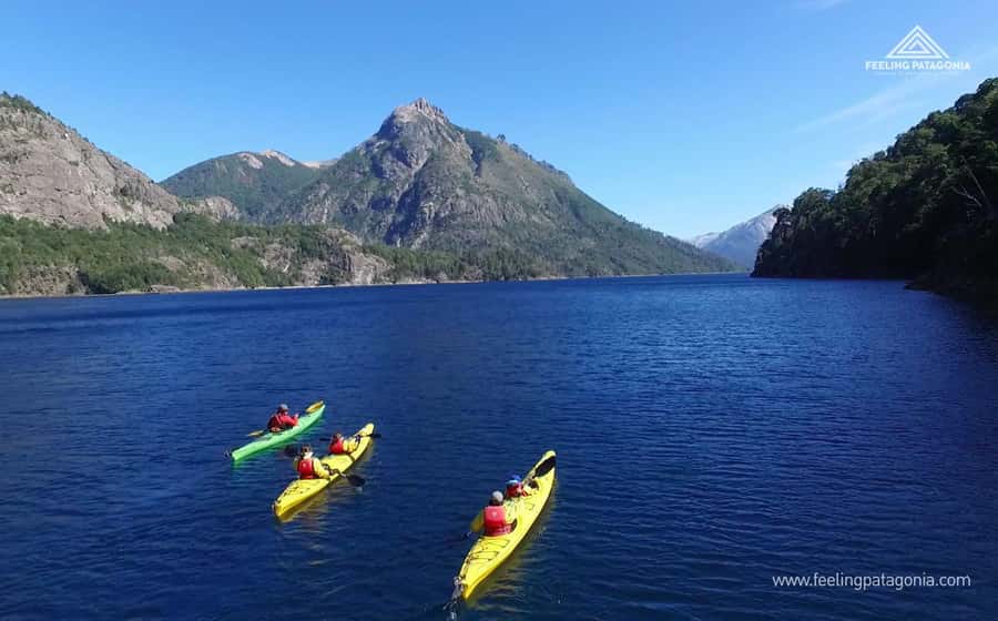 Bariloche: Half Day Kayak to Nahuel Huapi or Moreno Lakes - Moreno Lake: islands, reeds, and Hotel Llao Llao
