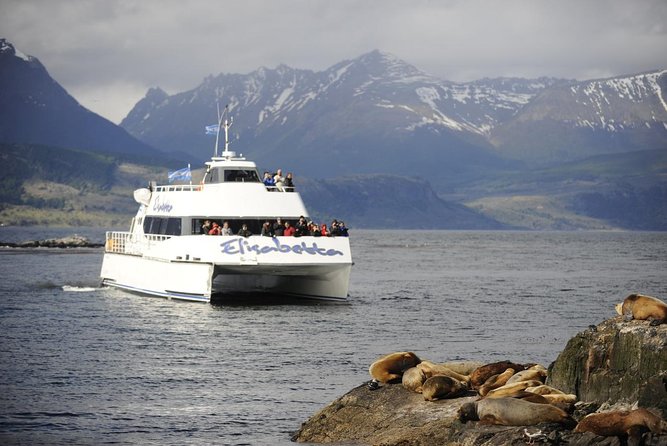 Beagle Channel Navigation - Sea Lions Island - Isla de los Lobos and the sea lion view