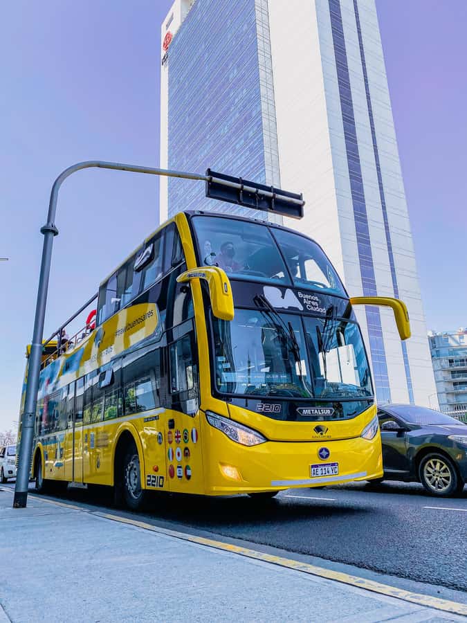 Buenos Aires Hop-On Hop-Off Bus and Exclusive Benefits - Upper deck views, covered seating, and comfort