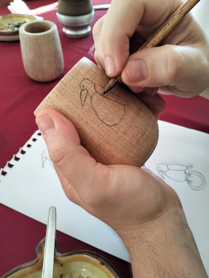 Buenos Aires: Mate & paint experience with pastry tasting - Painting your mate cup from sketch to finished keepsake