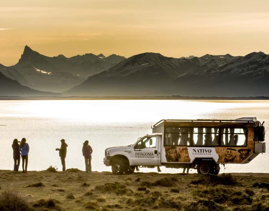 NATIVE EXPERIENCE - LAKES AND CAVERNS - A cave above Lake Argentino