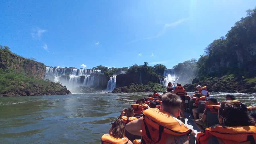 Puerto Iguazú: Iguazú Falls Adventure with 4WD & Boat Ride - The Superior Circuit, a wider view from above