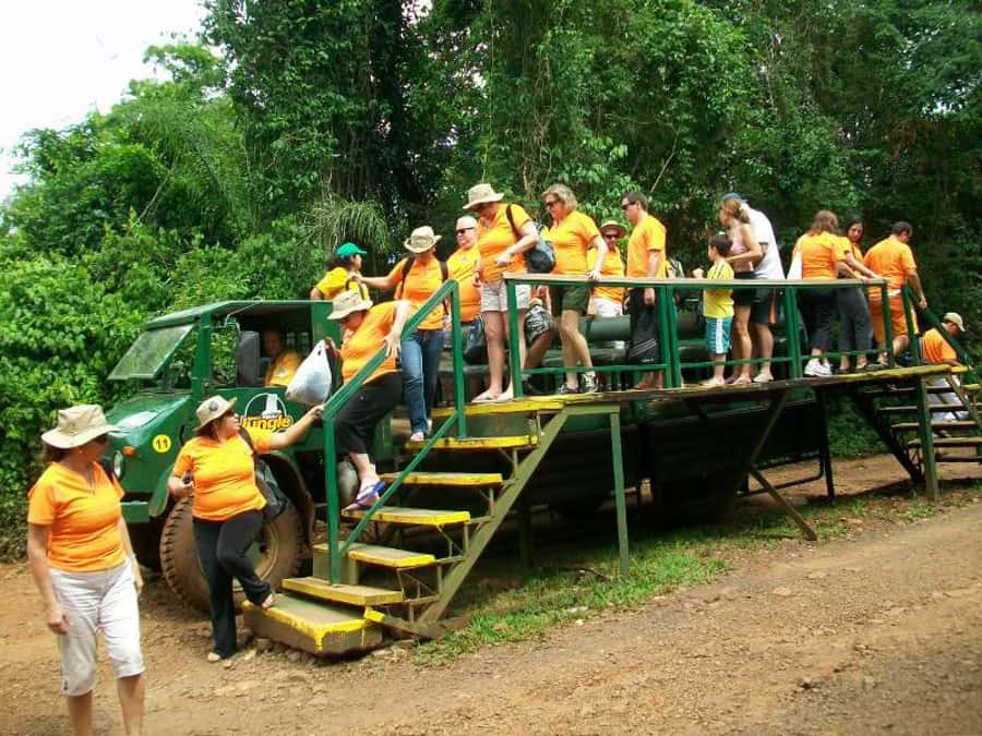 Puerto Iguazú: Iguazú Falls Adventure with 4WD & Boat Ride - Three Musketeers Falls and the view across two countries