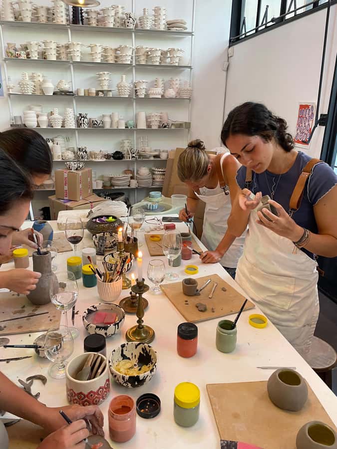 Wine & Pottery Class For Beginners in Buenos Aires Argentina - A pottery class built around making, not watching